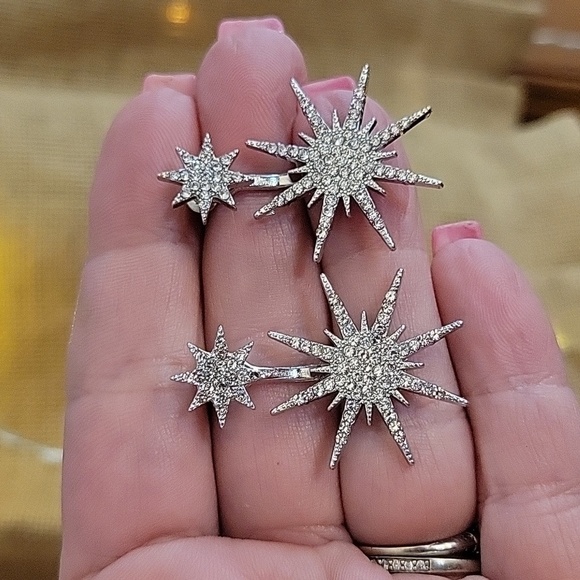 Gorgeous Front/Back Starburst Earrings - Picture 7 of 10